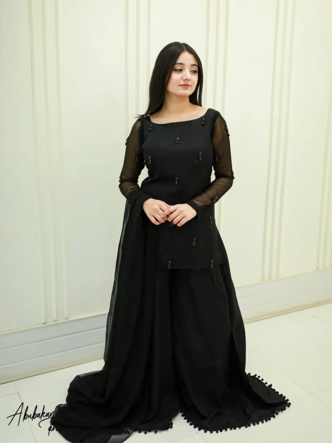 Kajal by AHNEK A Graceful Black Ensemble for Timeless Festive Elegance